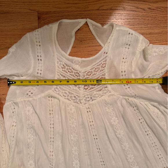 Free People White Lace Kiss Kiss Biho Tunic - Picture 9 of 11